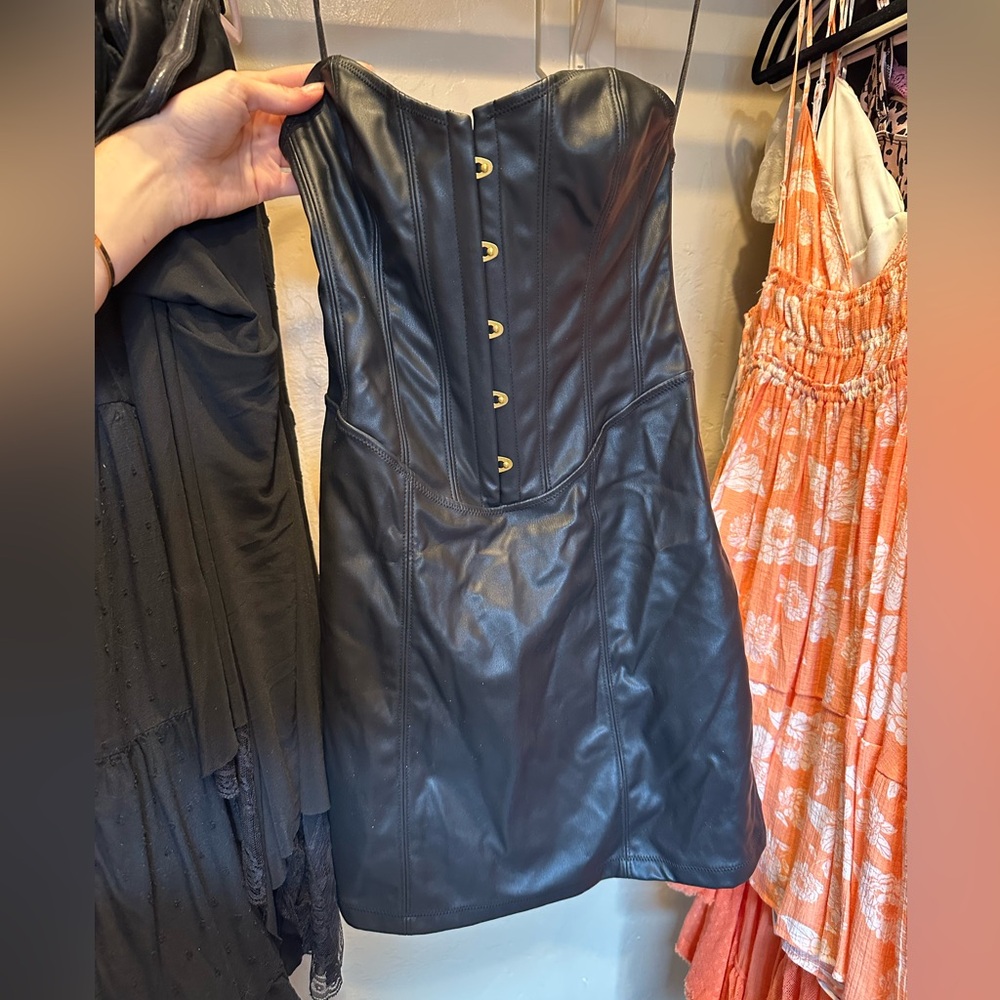 Urban Outfitters Black corset mini dress